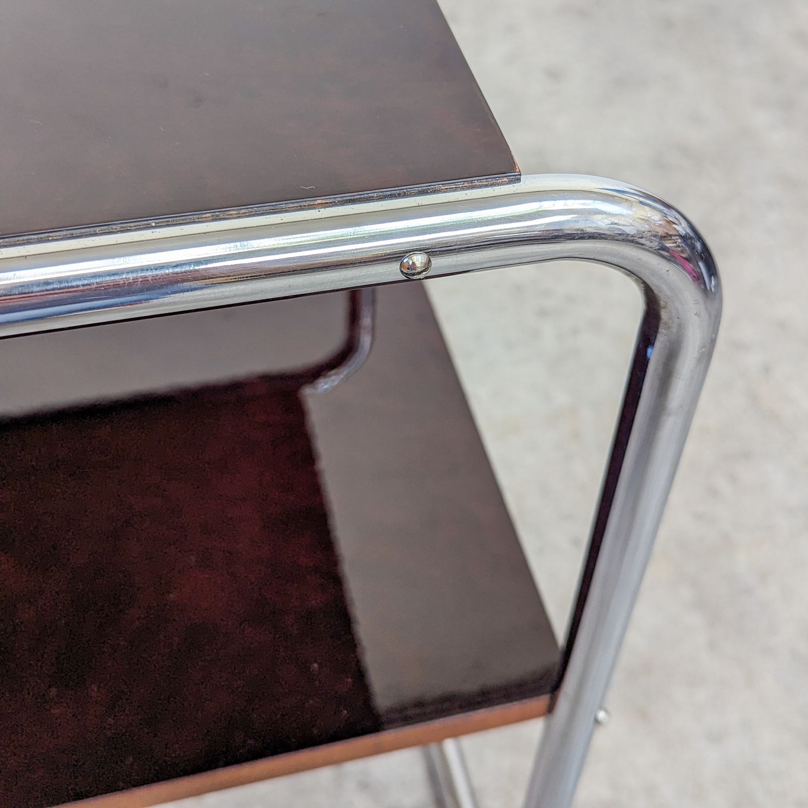 photo for sale Rare Bauhaus Tubular Steel Side Table By Marcel Breuer