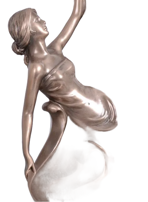 Elegant Sculptural Table Lamp With Art Nouveau Inspiration photo Lighting