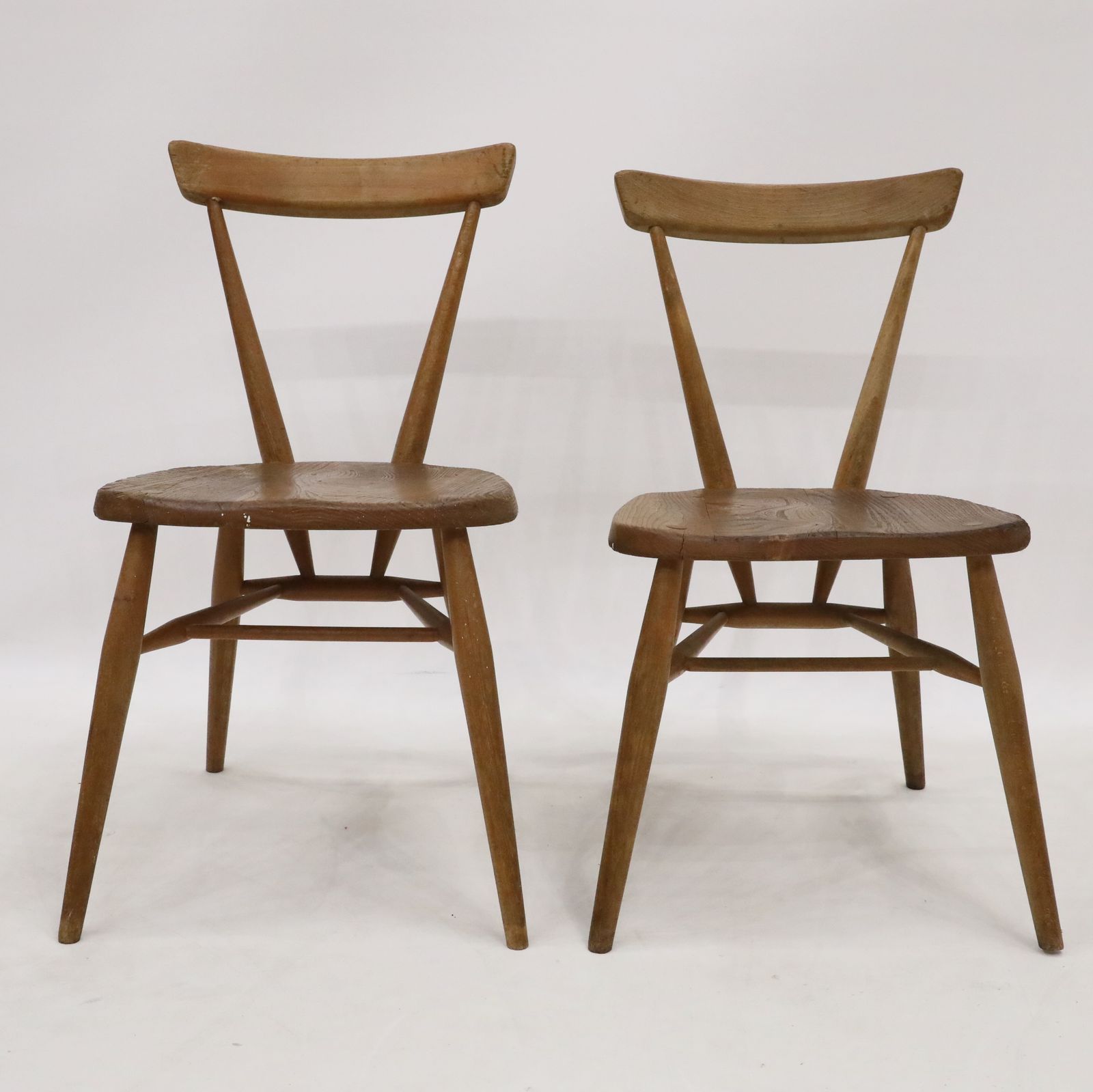 2 Ercol School/Playroom Staking Chairs 1950s Natural Finish Free Uk Delivery* photo for sale