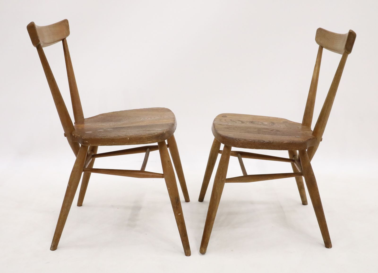 2 Ercol School/Playroom Staking Chairs 1950s Natural Finish Free Uk Delivery* photo vintage