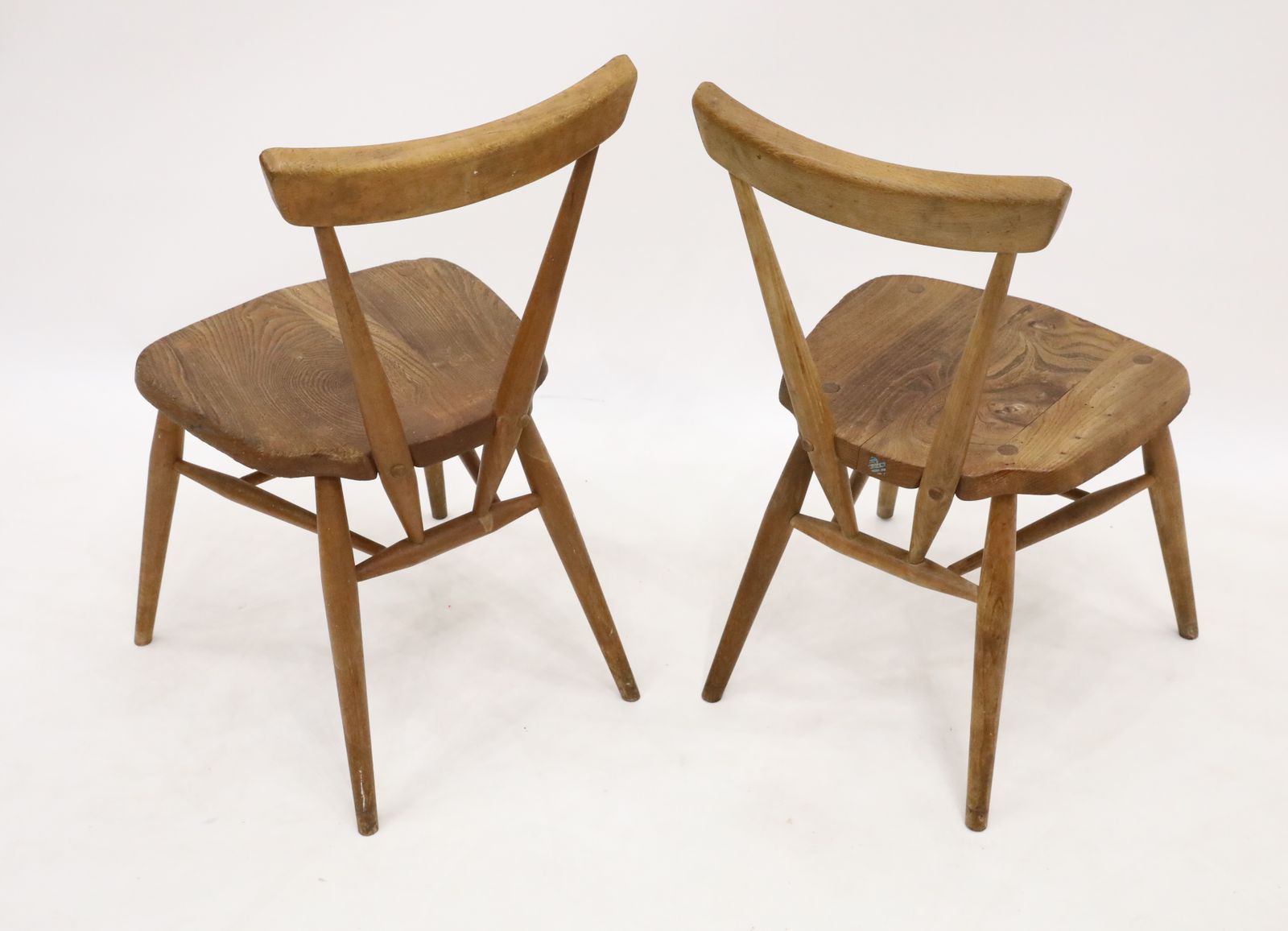 photo furniture 2 Ercol School/Playroom Staking Chairs 1950s Natural Finish Free Uk Delivery*