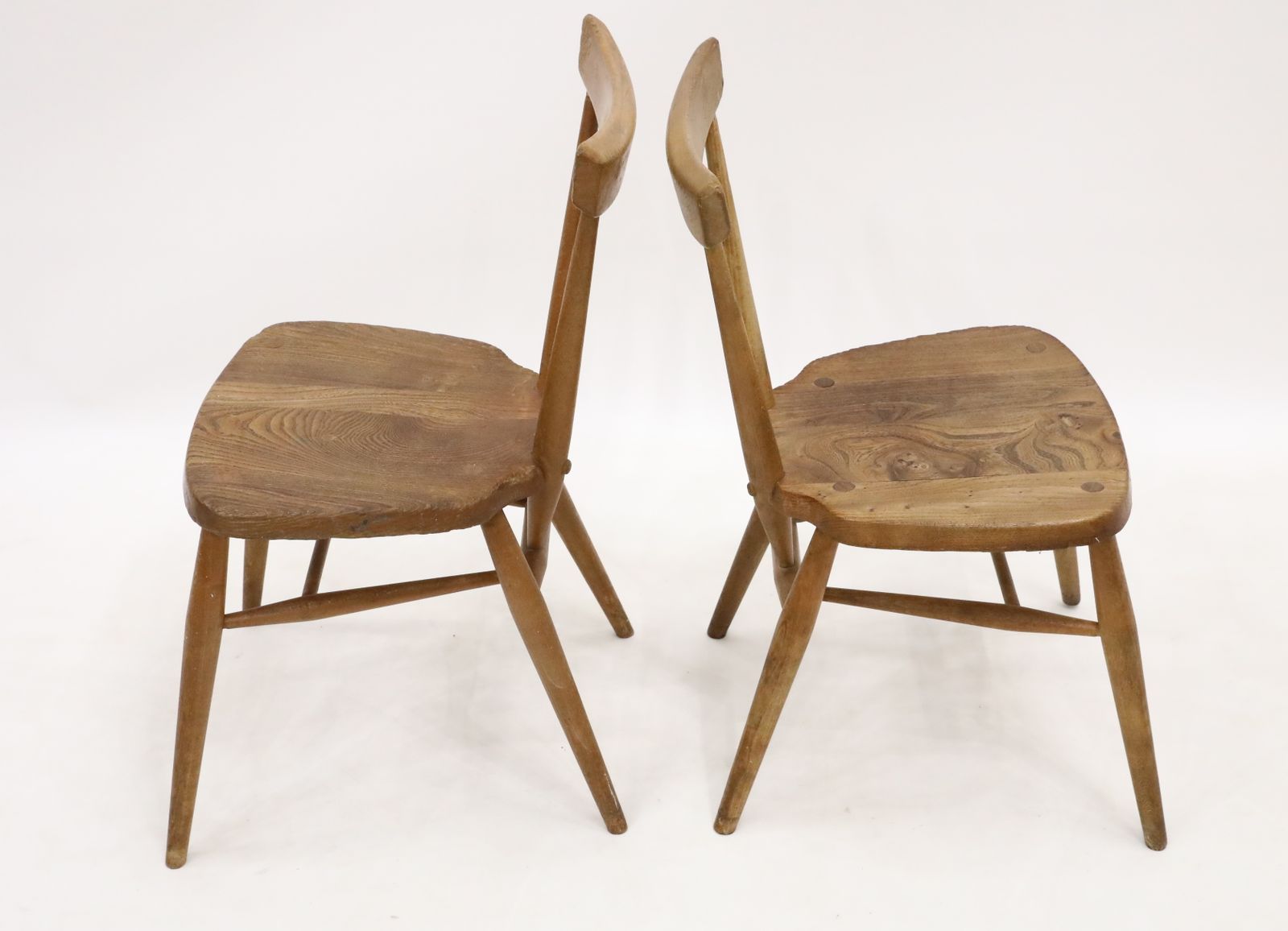 Furniture 2 Ercol School/Playroom Staking Chairs 1950s Natural Finish Free Uk Delivery* photo