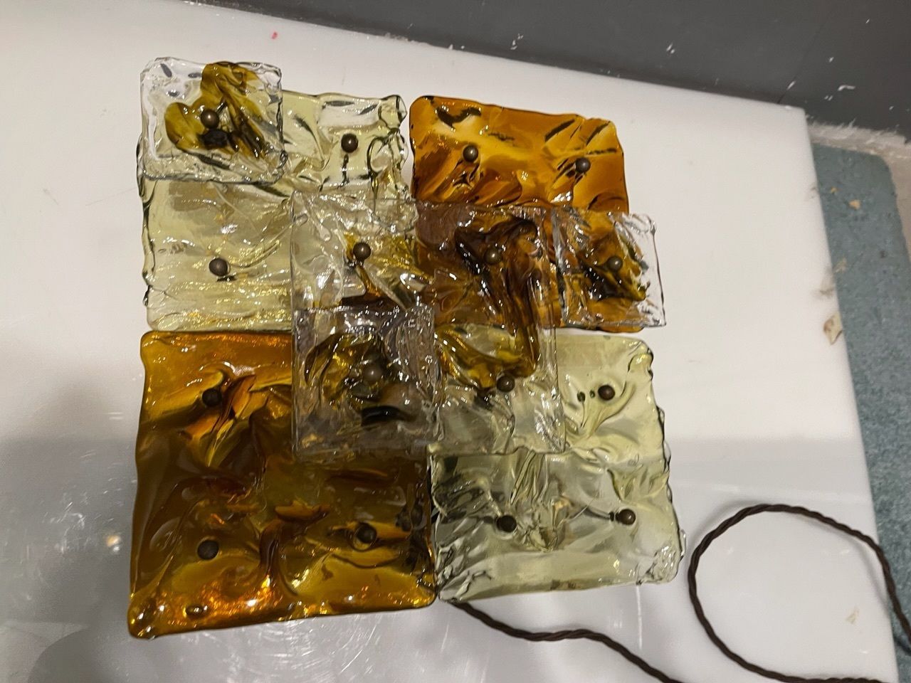 Murano Glass Sconces Set Of 2 Model Patchwork By Ludovico De Santillana For Venini photo buy