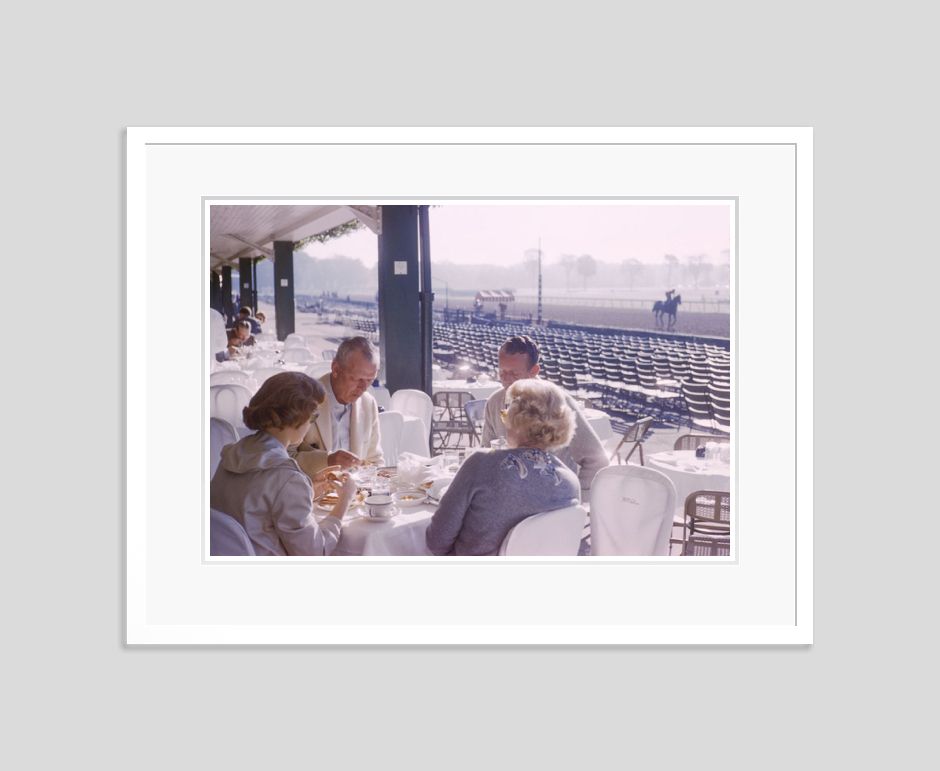 Racegoers At Saratago By Toni Frissell Archival Pigment Print Framed In White