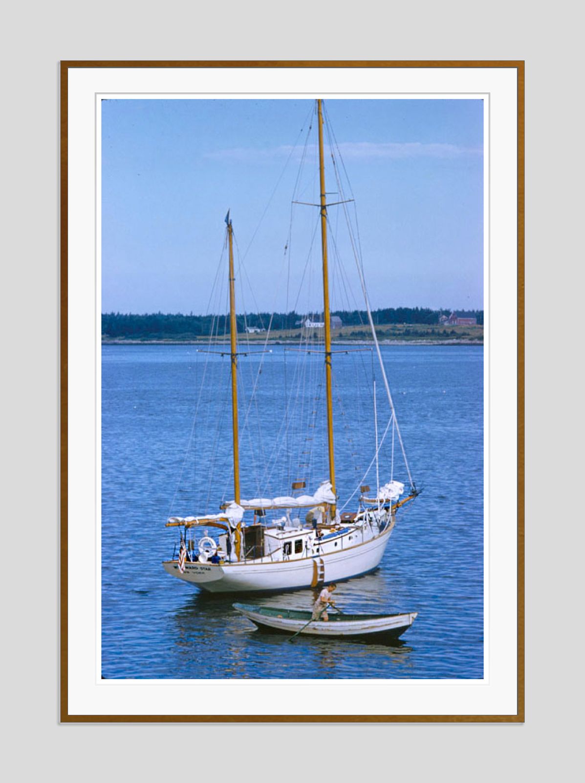 Ready To Set Sail By Toni Frissell Archival Pigment Print Oversize Framed In Brown