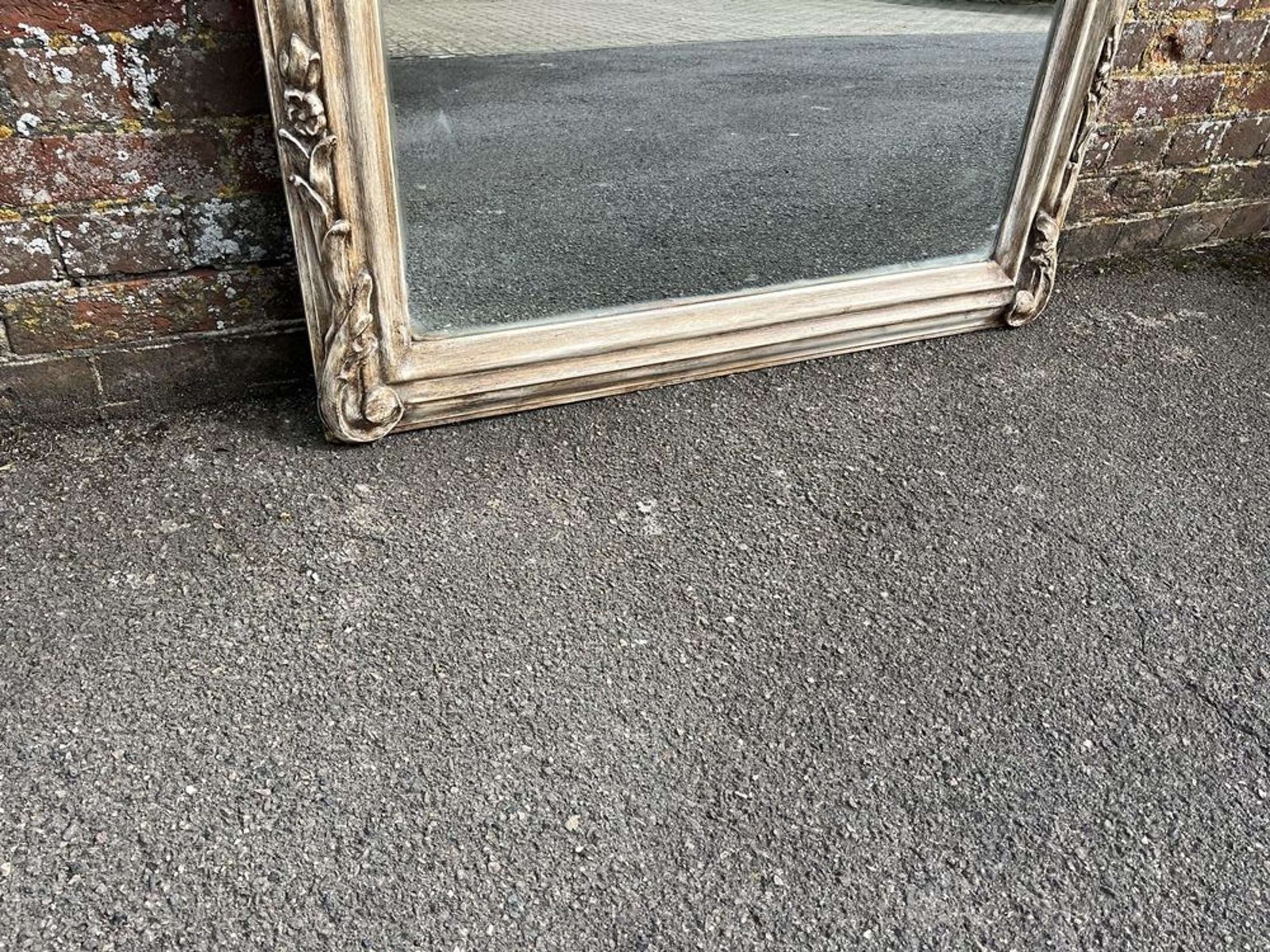 An Exceptional Large Early 20th C French Ornate Painted Mirror. photo Home Decor