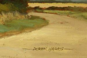 Oil On Board By Derek Harris. Titled "Fence Repairs, Essex Farm" photo for sale