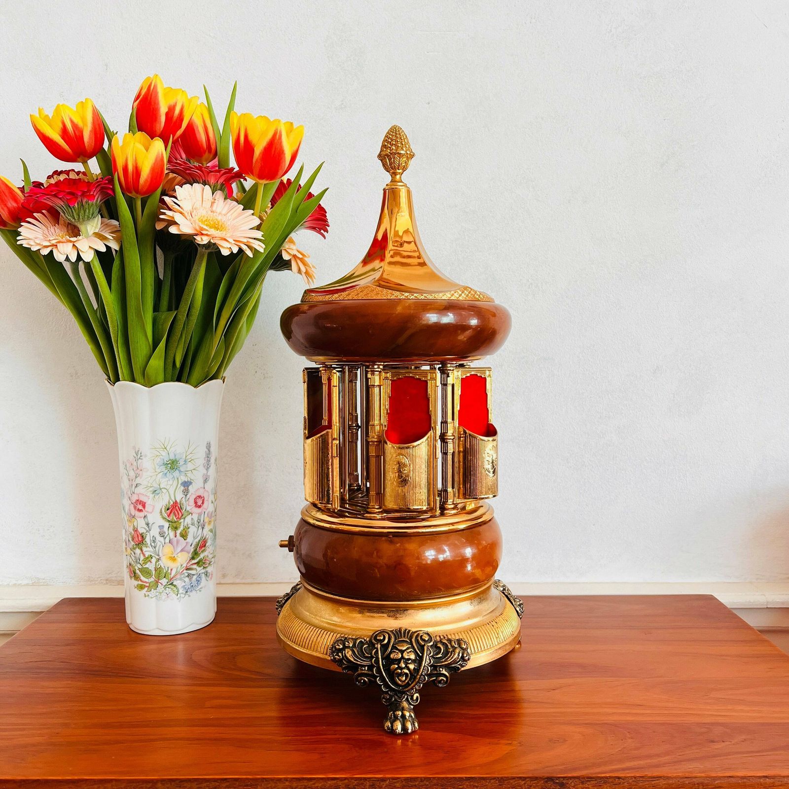 Italiaans Sigaretten  Of Lippenstifthouder Doosje, Marmeren Muziekdoos, Gemaakt In Zwitserland, Lador photo furniture