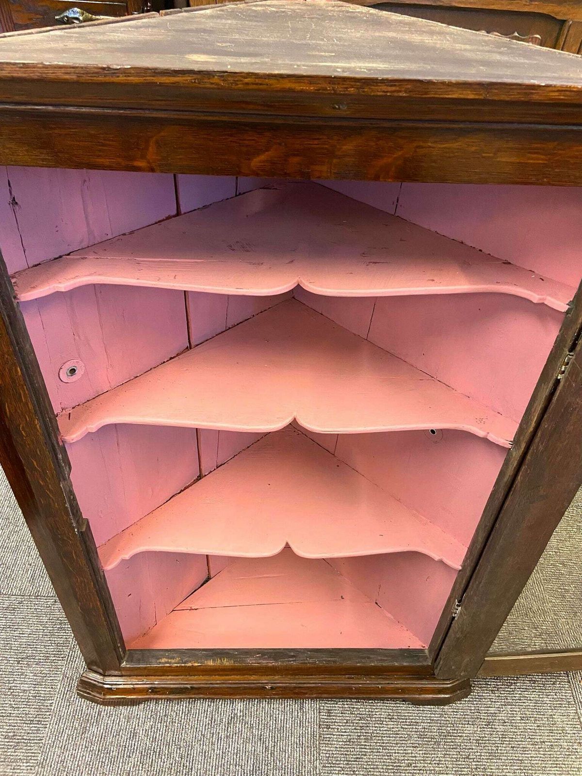 photo furniture Georgian Glazed Corner Cabinet / Made In England C1780 / Free Delivery
