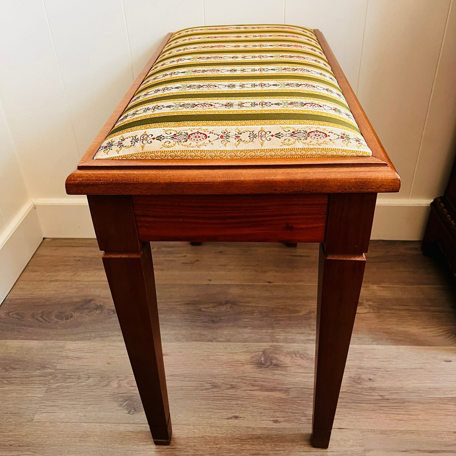 Vintage Piano Stool, Wooden Bench, Home Décor, Interior Design, Livingroom Furniture photo buy