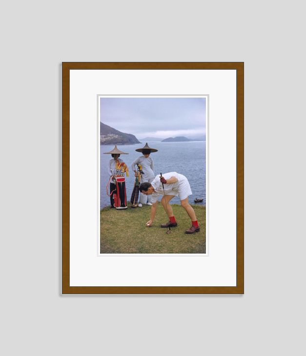 Teeing Off By Toni Frissell Archival Pigment Print Framed In Brown