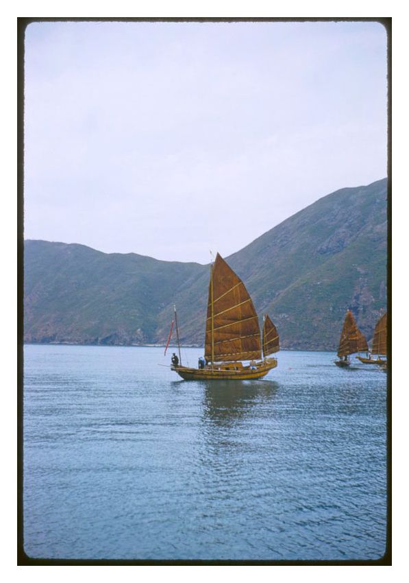 A Junk In Hong Kong Harbour By Toni Frissell Archival Pigment Print Framed In Black photo furniture