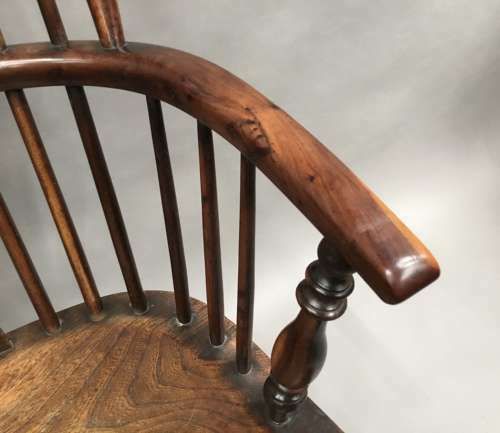 Good C19th Pair Of Burr Yew And Elm Windsor Armchairs photo vintage
