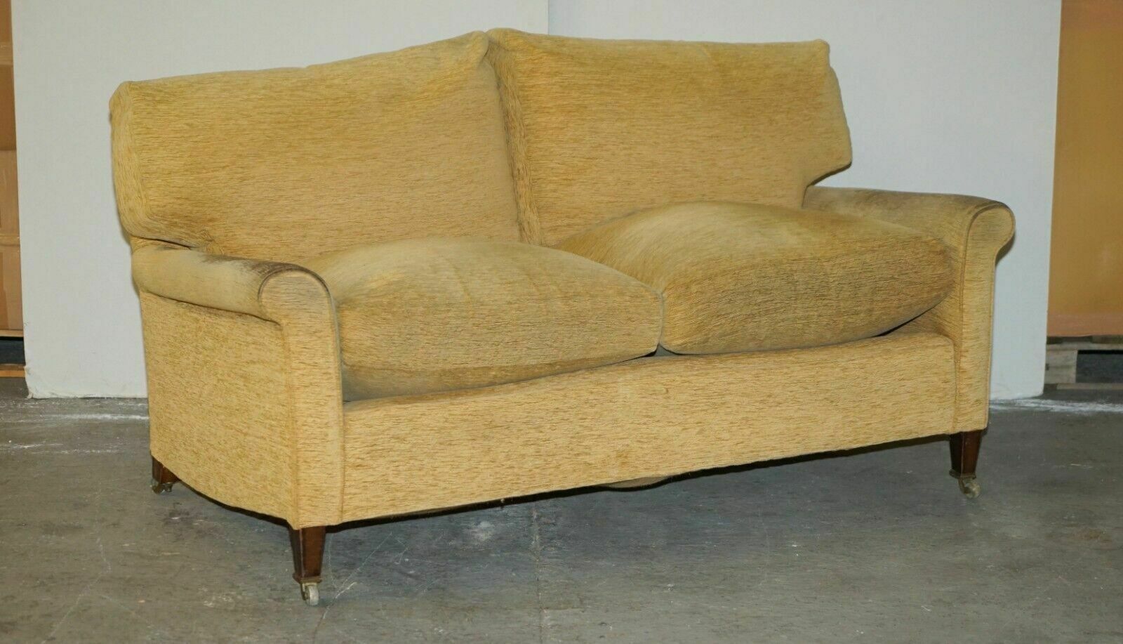 Comfortable Howard & Son's Victorian 2 3 Seat Sofa For Reupholstery Restoration