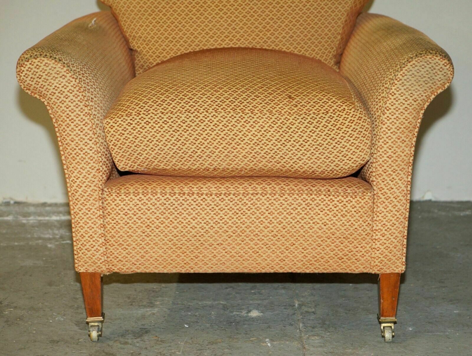 Pair Of Antique Victorian Howard & Son's Armchairs For Upholstery Restoration photo buy