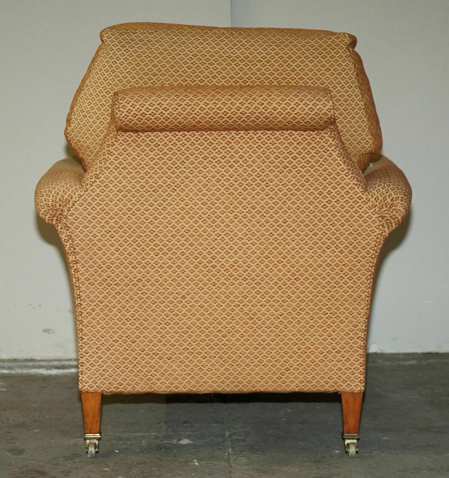 photo buy Pair Of Antique Victorian Howard & Son's Armchairs For Upholstery Restoration
