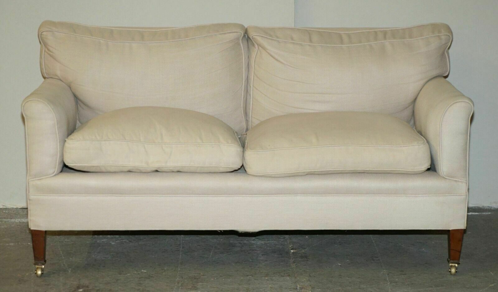 Antique Victorian 1880 Howard & Son Two Seat Sofa Stamped Ready For Upholstery photo Furniture