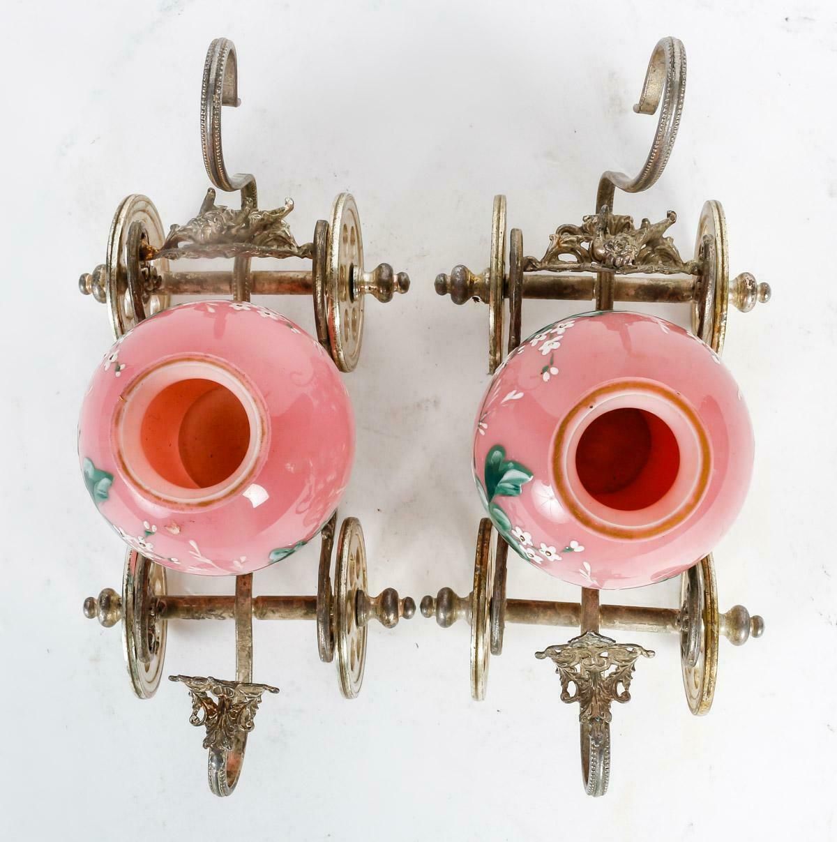 Two Carriages For Bouquets Of Flowers For Table Decoration, 19th Century. photo for sale