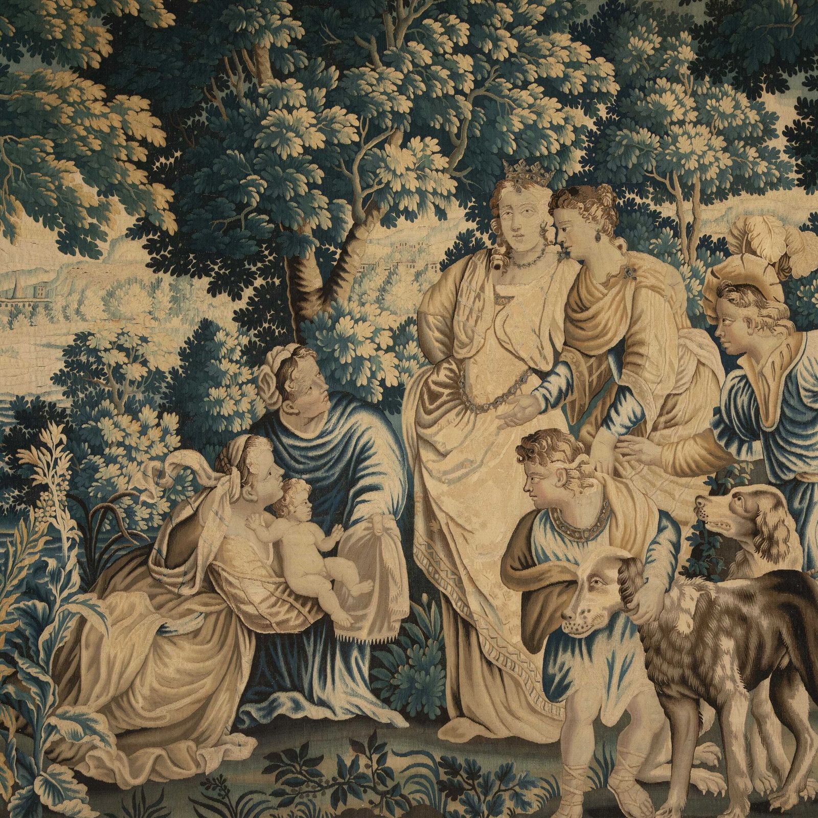 18th Century Antique French Aubusson Tapestry photo furniture