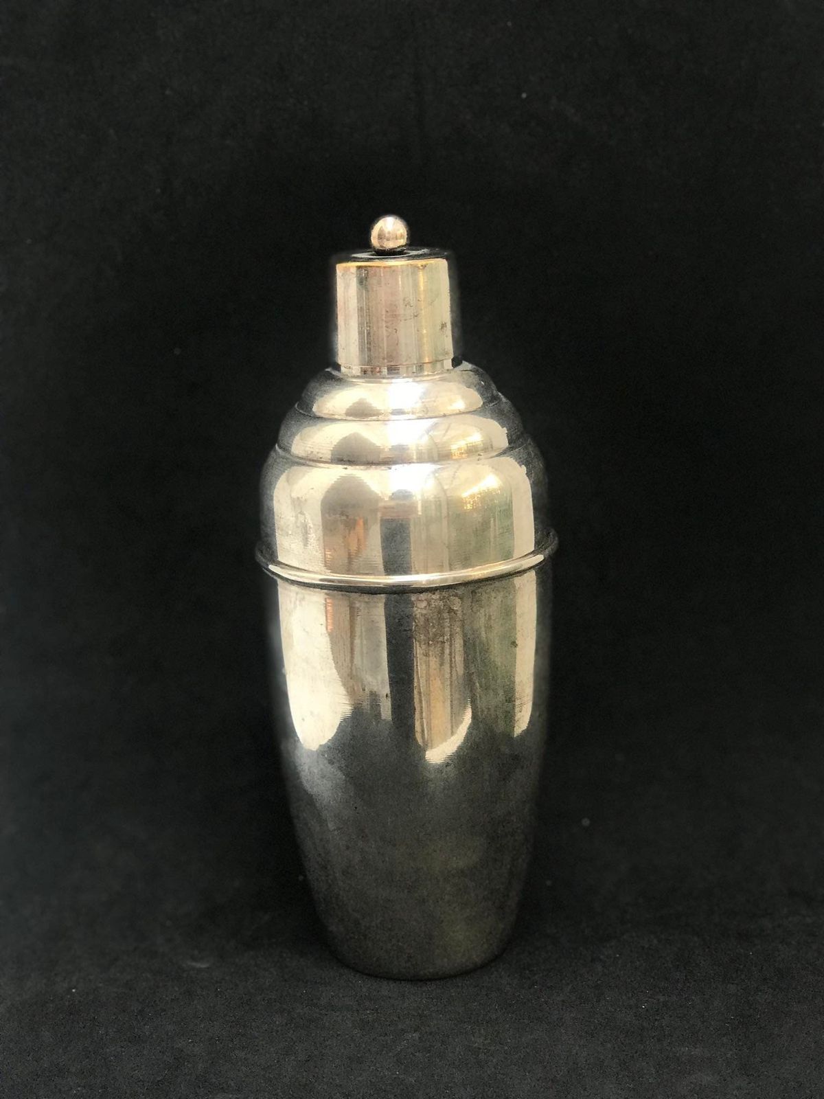 Cocktail Shaker Vintage Art Deco Silver Plated Metal, Bar Accessories, Martini Shaker, Vintage Bar Ware, Cocktail Shaker Silver photo Home Decor