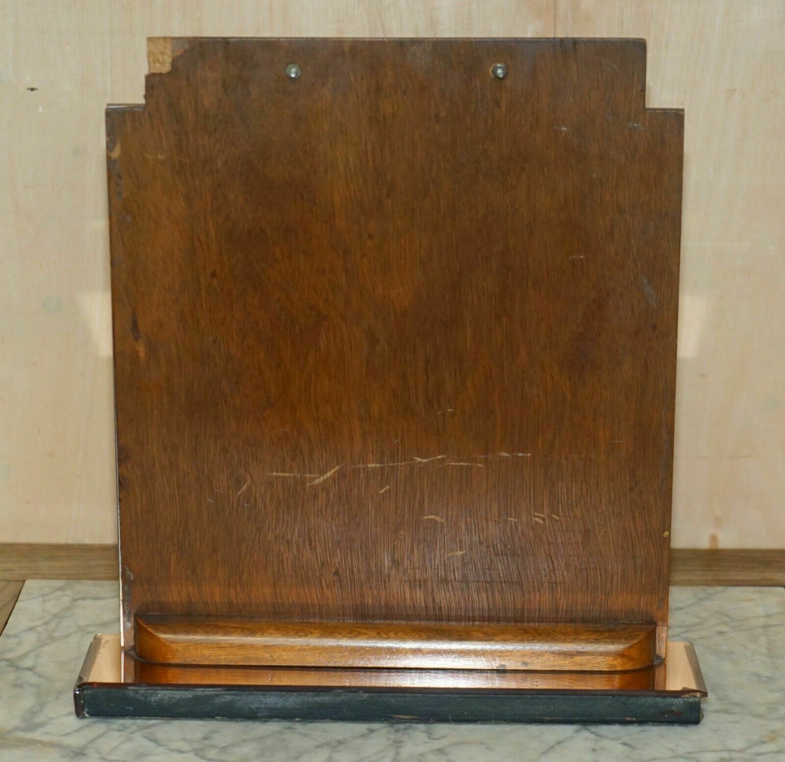photo vintage Super Rare Extra Large Art Deco 1920's Peach Glass Table Top Picture Frame