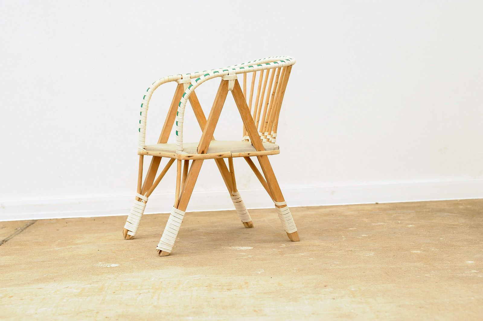 Very Small Children´S Wicker Chair, 1960´S, Czechoslovakia photo buy