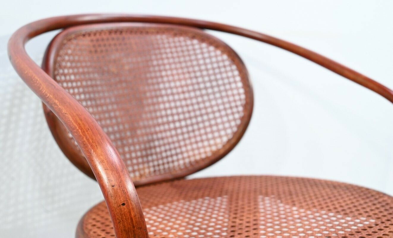 Office Armchair In Beech, Thonet Spirit   Early 20th Century photo vintage