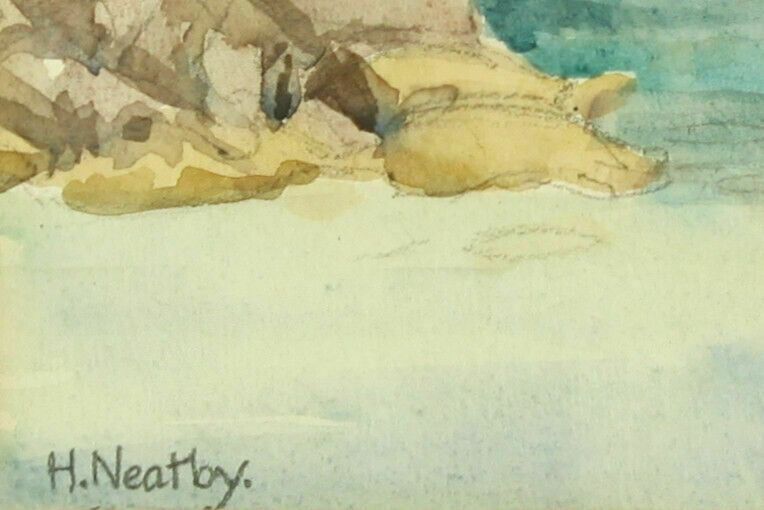 Watercolour By Hilda Mary Neatby. Coastal Landscape photo for sale