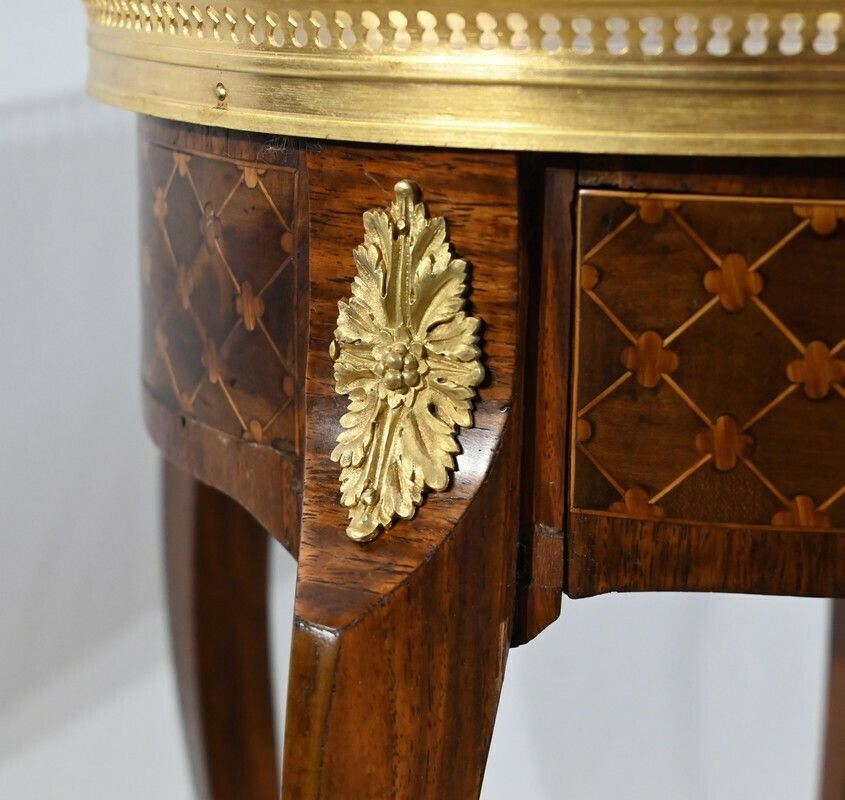 photo for sale Small Living Room Table In Rosewood And Mahogany, Louis XV/Louis XVI Style, Early 20th Century