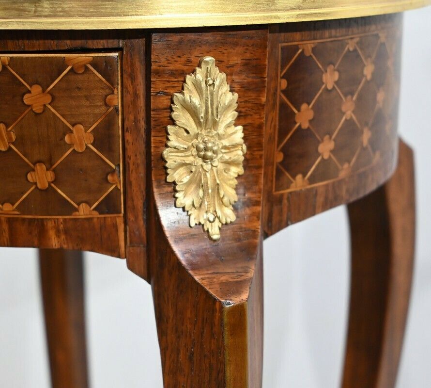 Furniture Small Living Room Table In Rosewood And Mahogany, Louis XV/Louis XVI Style, Early 20th Century photo