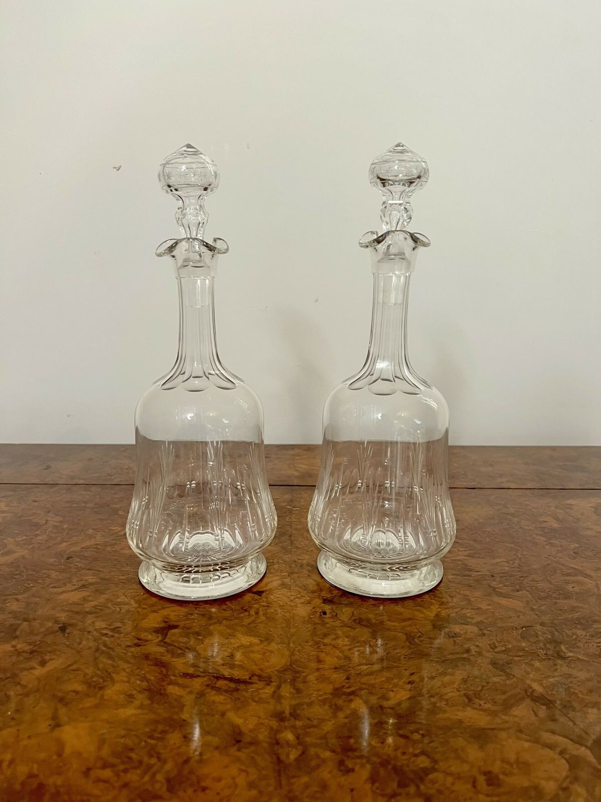 Elegant Pair Of Quality Victorian Decanters photo Home Decor