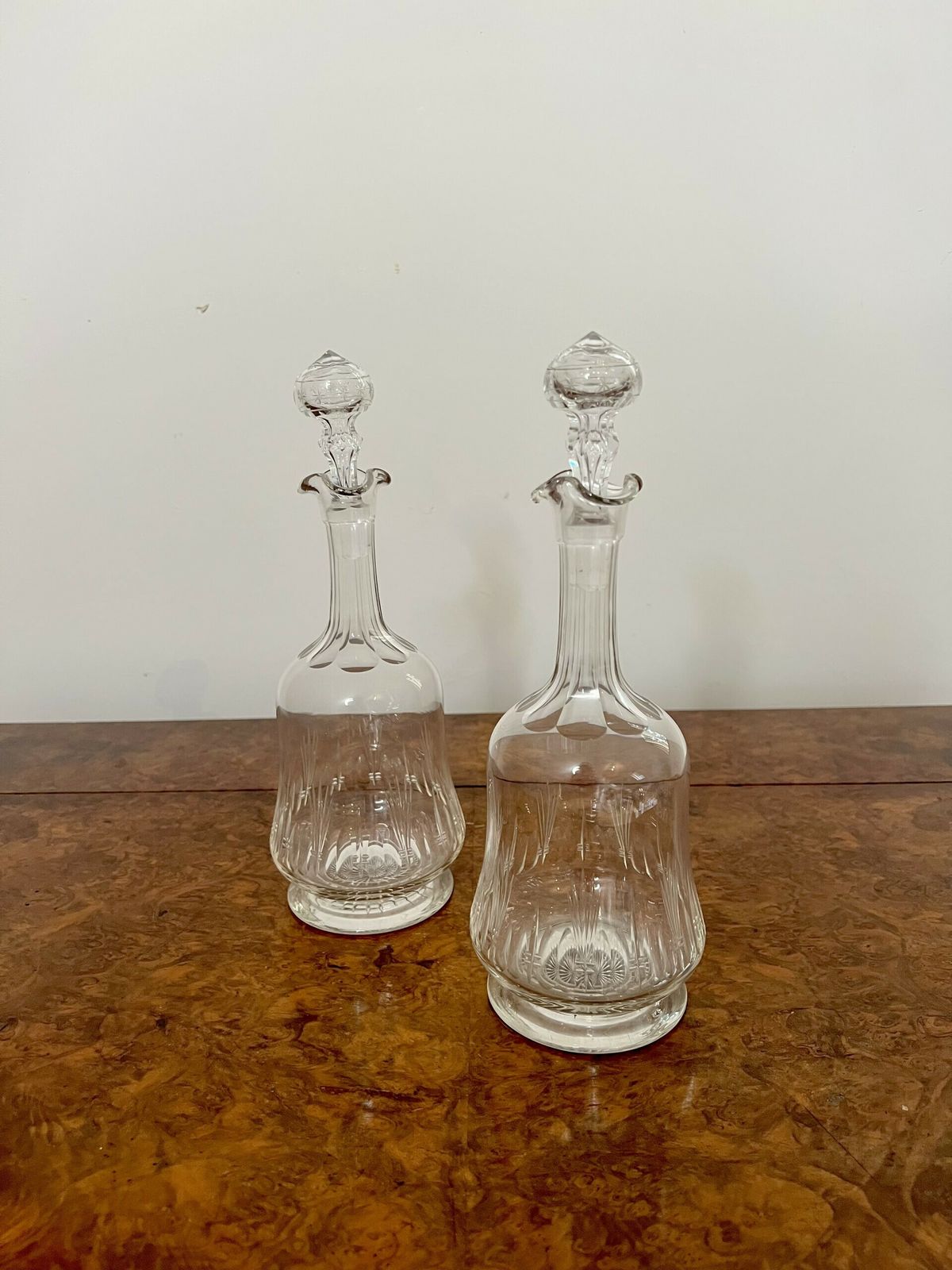 Elegant Pair Of Quality Victorian Decanters photo 235.0