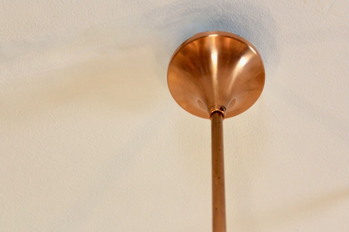 Lighting Copper And Handblown Glass Chandelier By Ott International photo