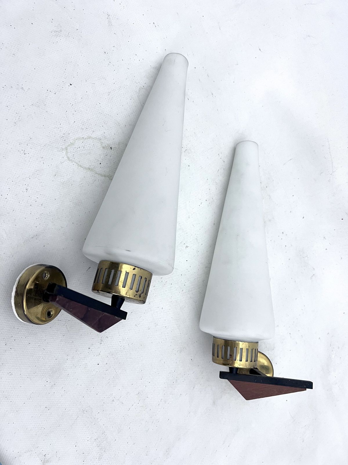 photo furniture Mid Century Pair Of Sconces In Stilnovo Manner. Italy 1950s
