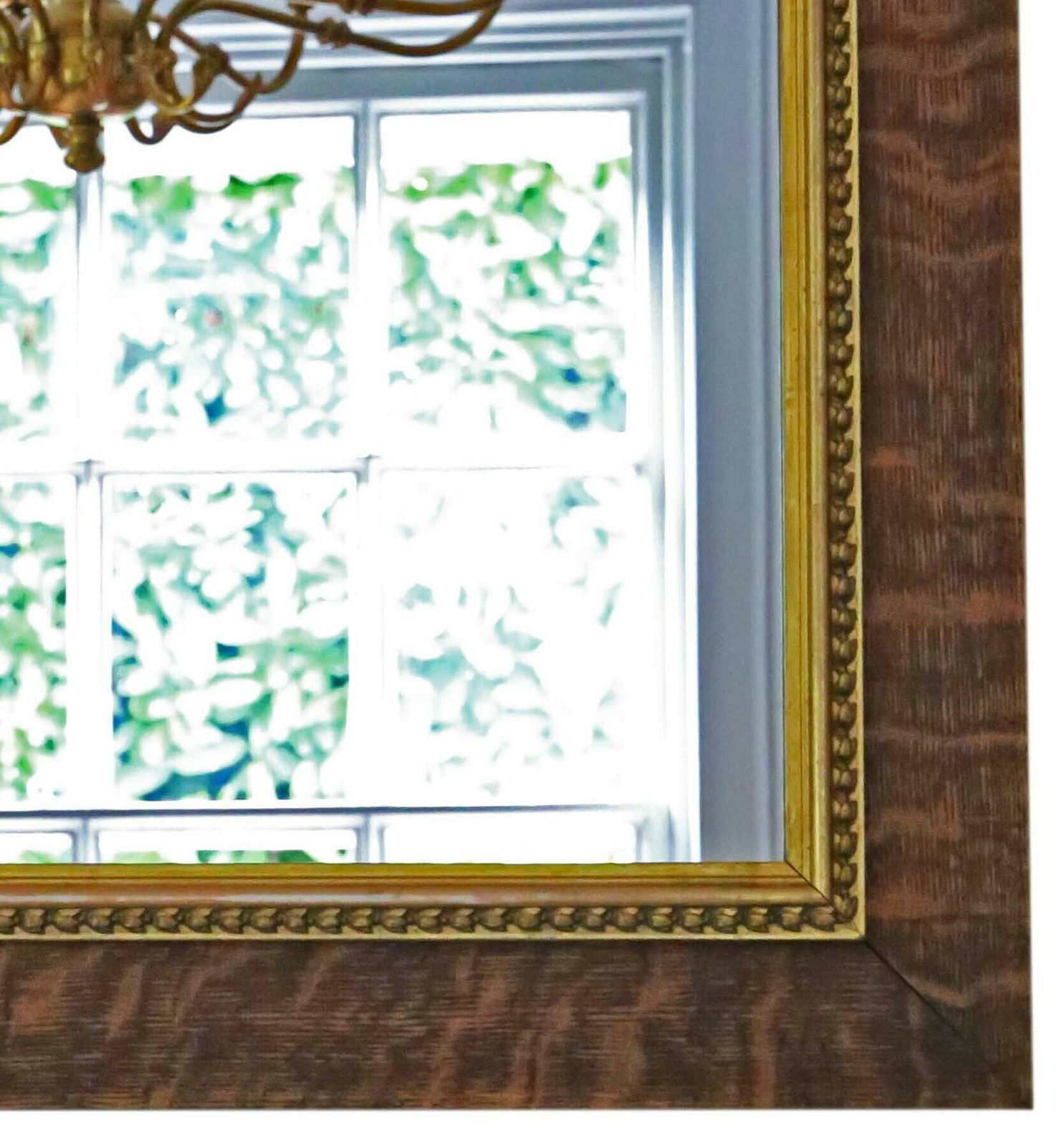 Antique Quality Large Gilt And Oak 19th Century Overmantle Or Wall Mirror photo furniture
