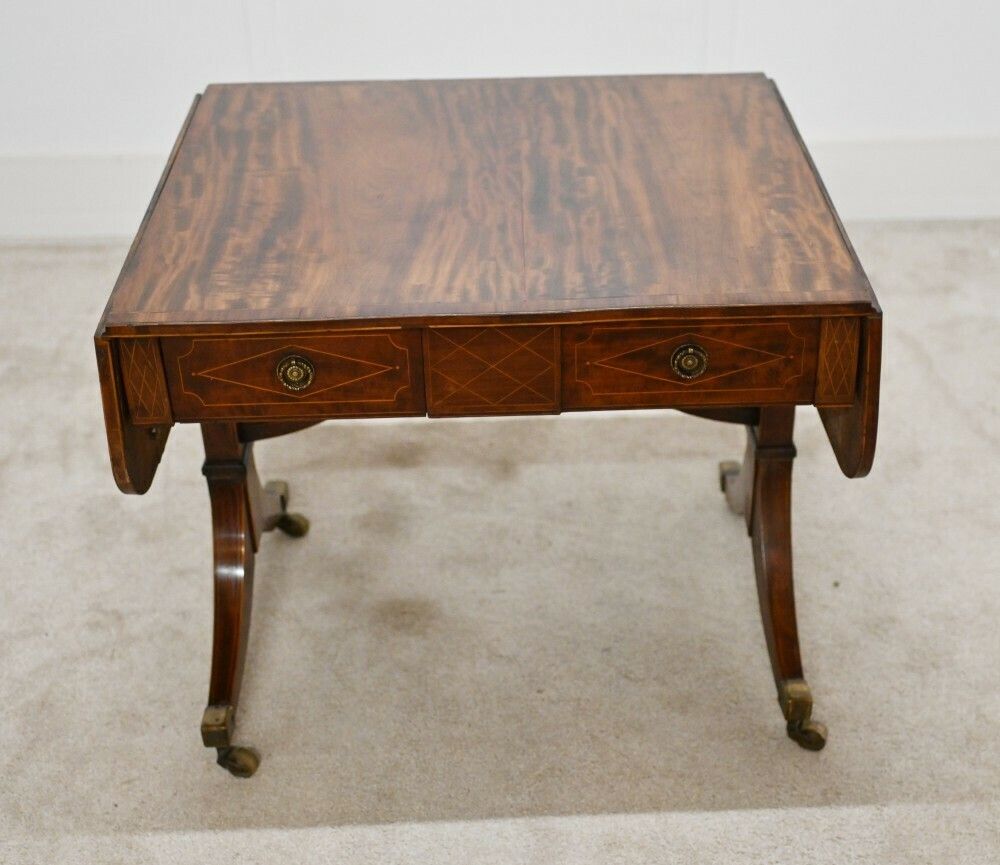 Regency Sofa Table Mahogany Antique Furniture photo for sale