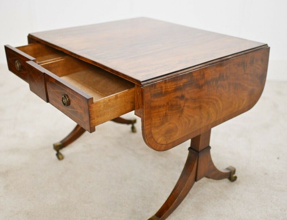 photo for sale Regency Sofa Table Mahogany Antique Furniture