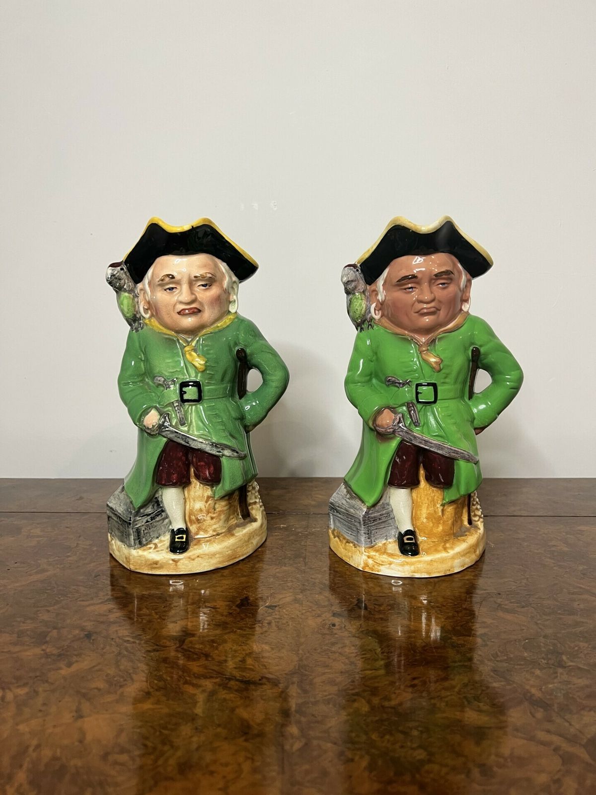 Pair Of Antique Quality Staffordshire Toby Jugs photo Home Decor