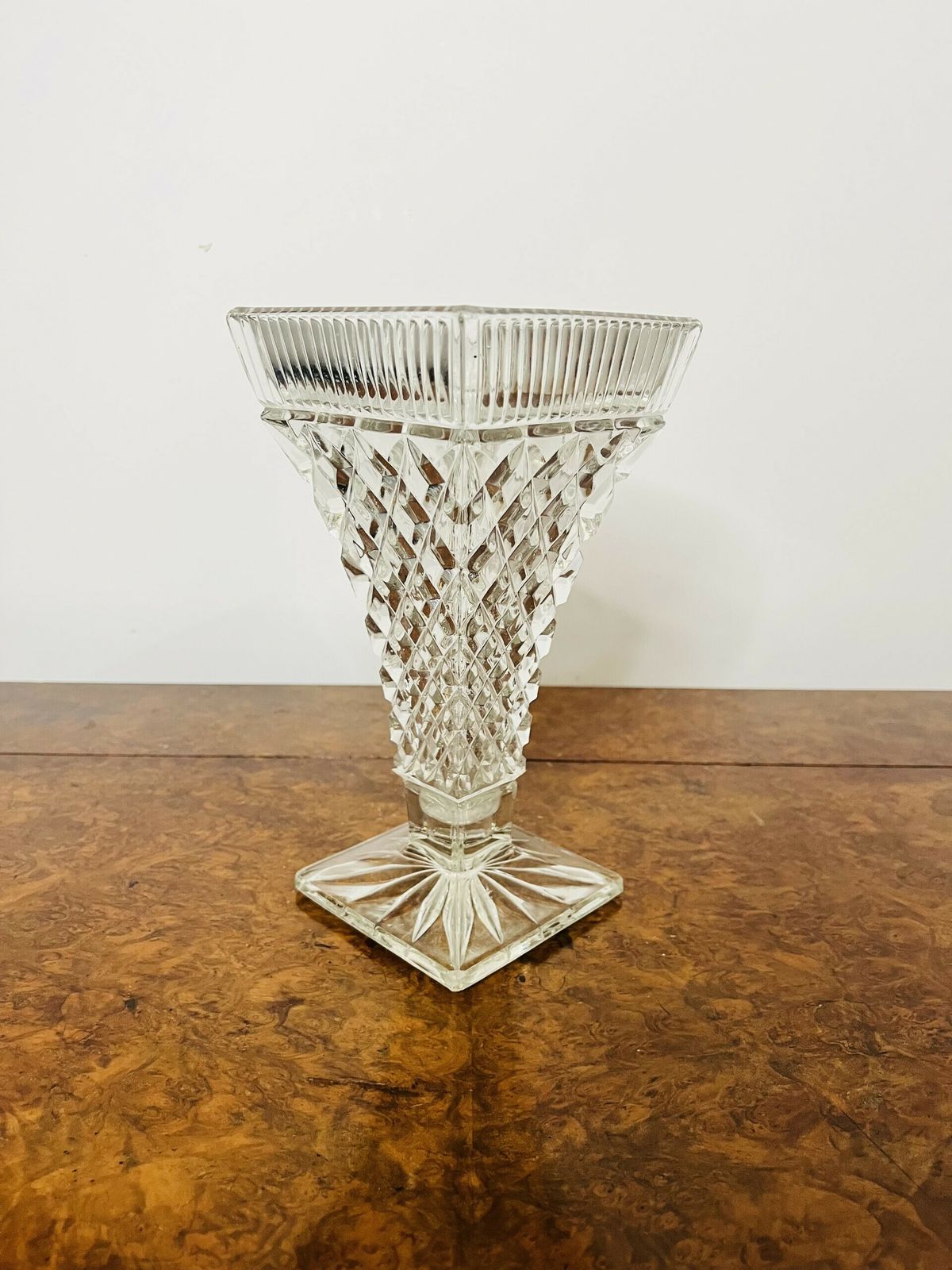 Pair Of Antique Quality Cut Glass Vases photo Home Decor