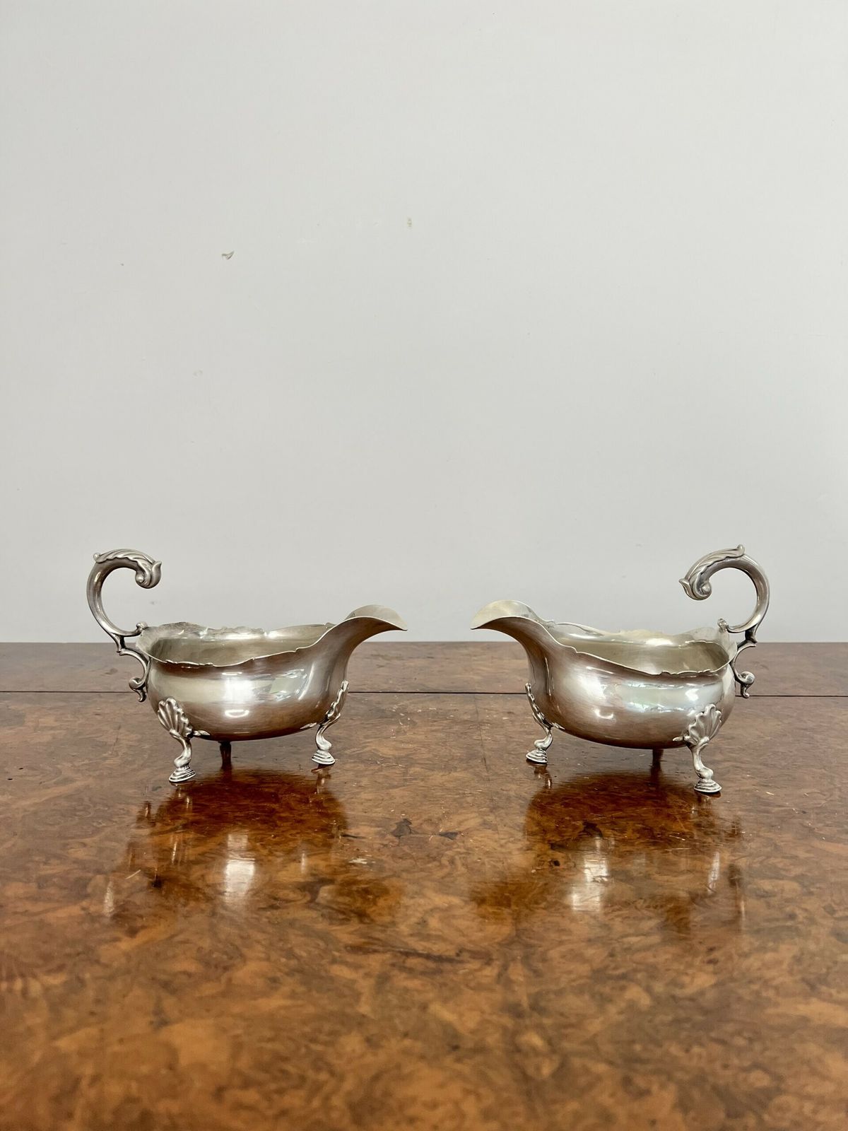 Outstanding Quality Pair Of Antique George III Silver Sauce Boats