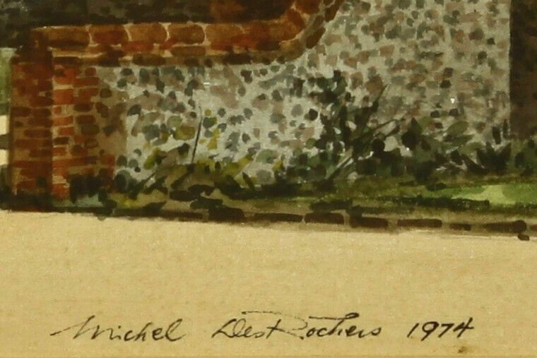 Watercolour By Michel Desrochers. Titled "Rickinghall, Suffolk" photo for sale