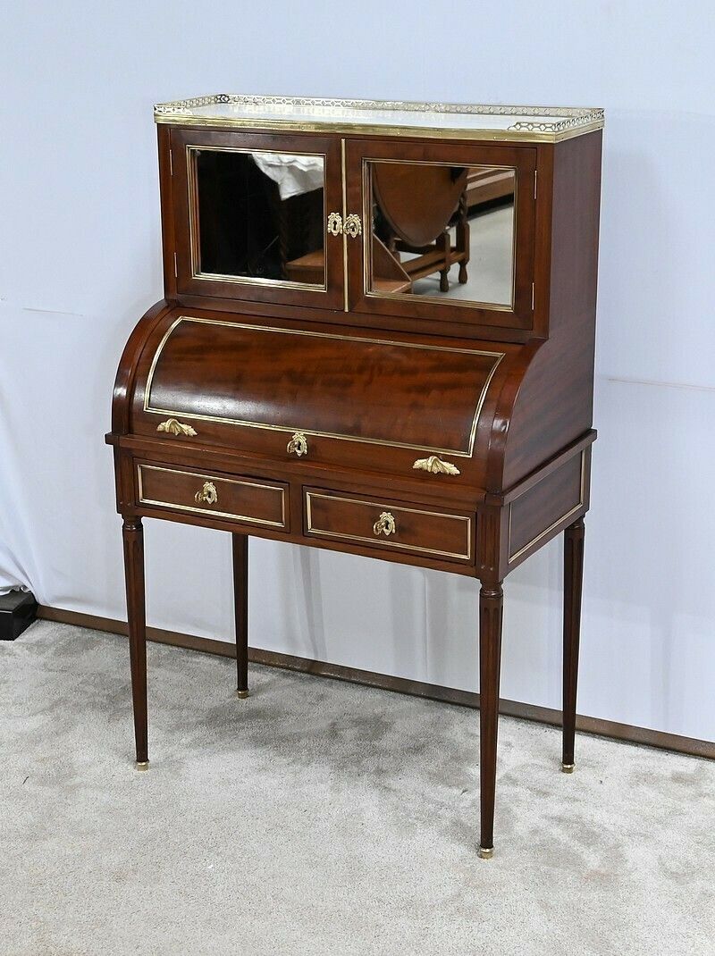 Small Louis XVI Cylinder Desk, Napoleon III Period – Mid 19th Century photo for sale