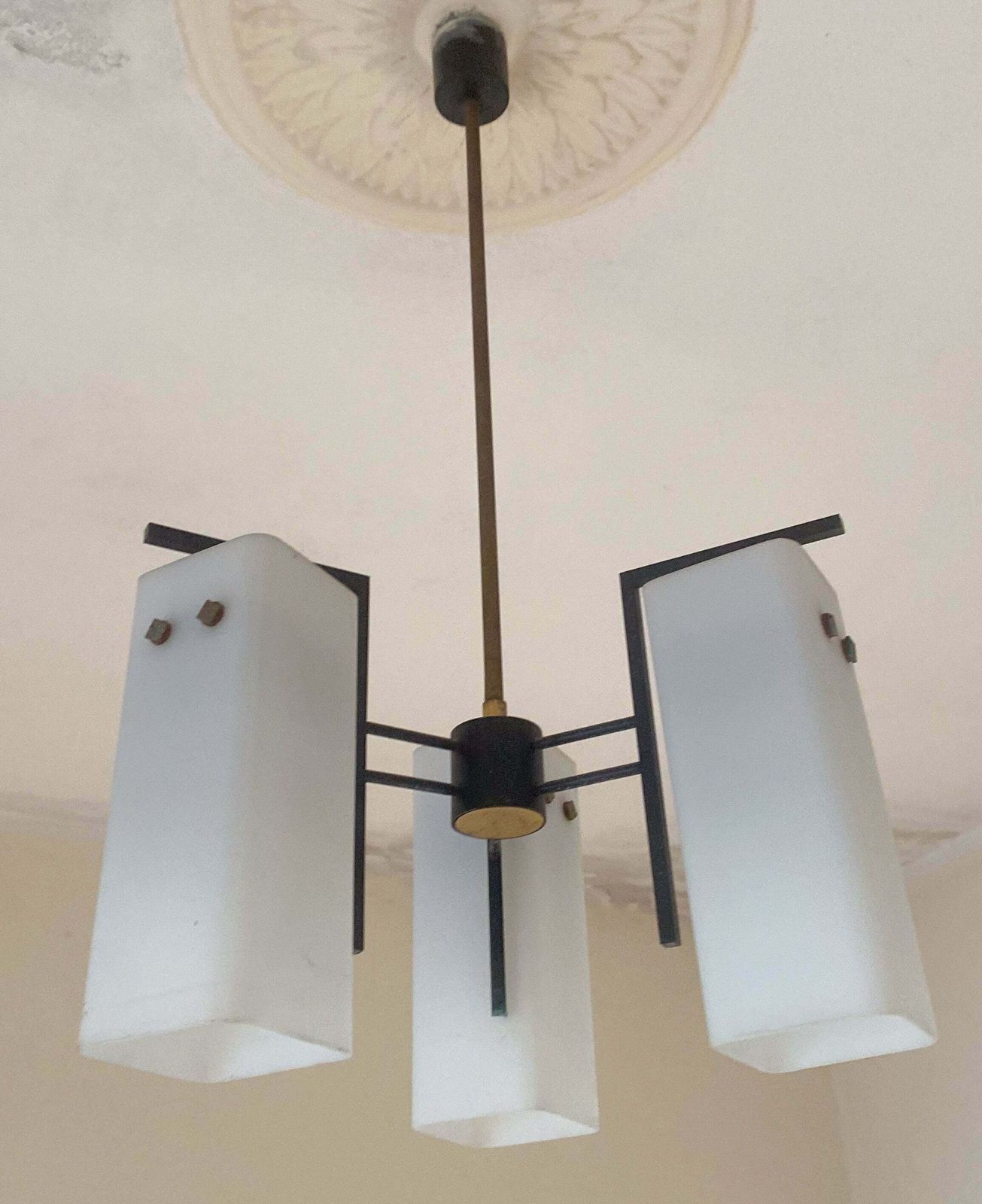 Italian Mid Century Chandelier By Stilnovo, 1950s