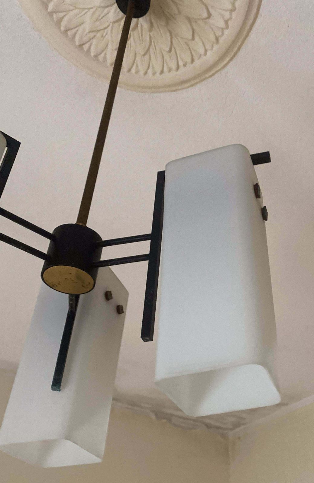 Italian Mid Century Chandelier By Stilnovo, 1950s photo for sale