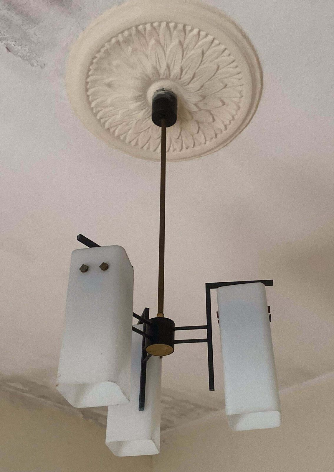 Italian Mid Century Chandelier By Stilnovo, 1950s photo Lighting
