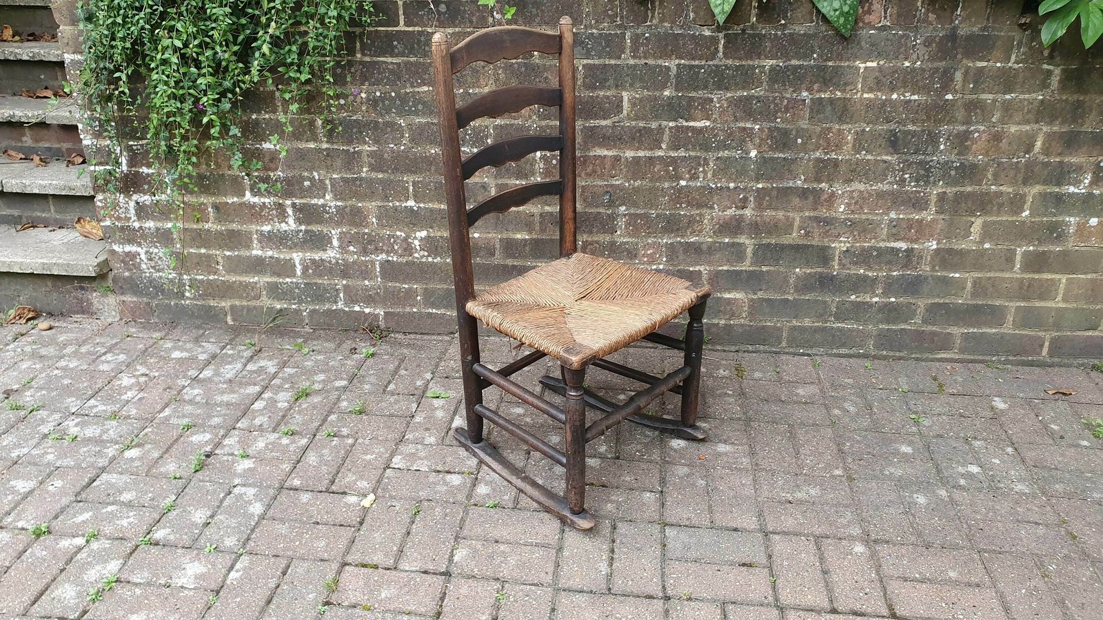 Rush Seated Wooden And Rocking Chair Elm