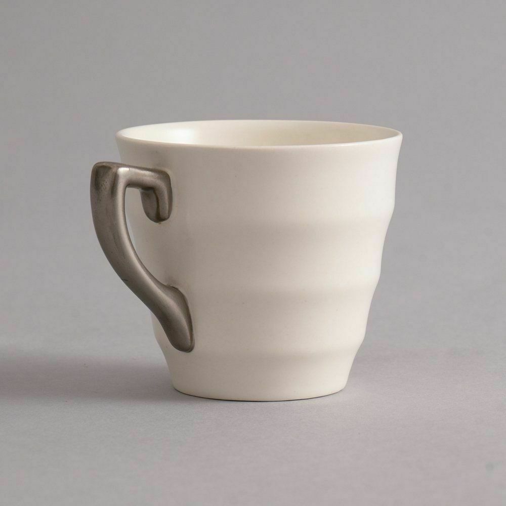 British Art Deco Keith Murray For Wedgwood 'Moonstone' Coffee Service With Silvered Handles photo 1150.0