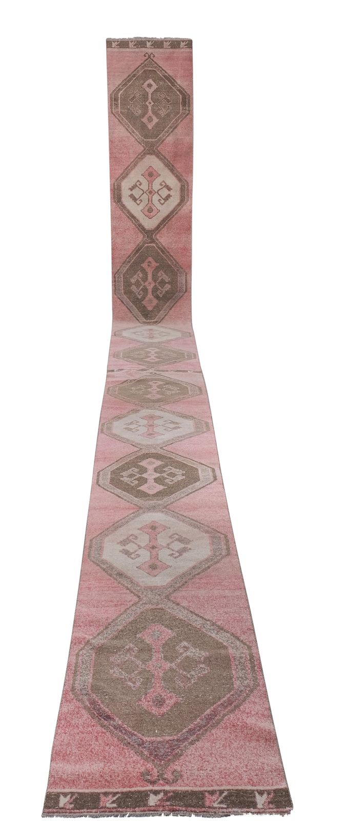 Distressed Extra Long Turkish Runner Rug   Stair Carpet 2'12" X 32'8"
