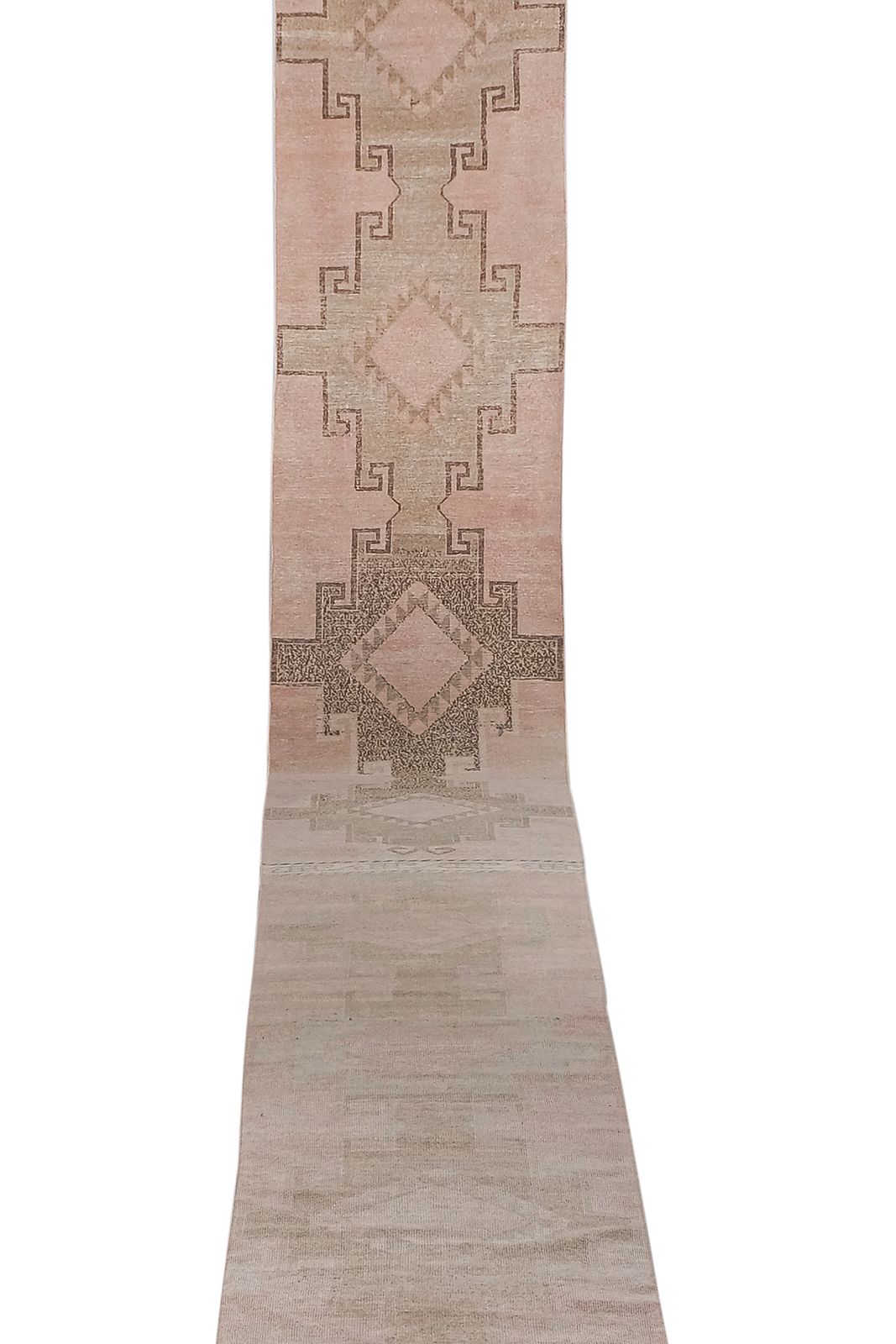 1960s  Turkish Oushak Extra Long And Narrow Runner With Century Modern Style photo buy