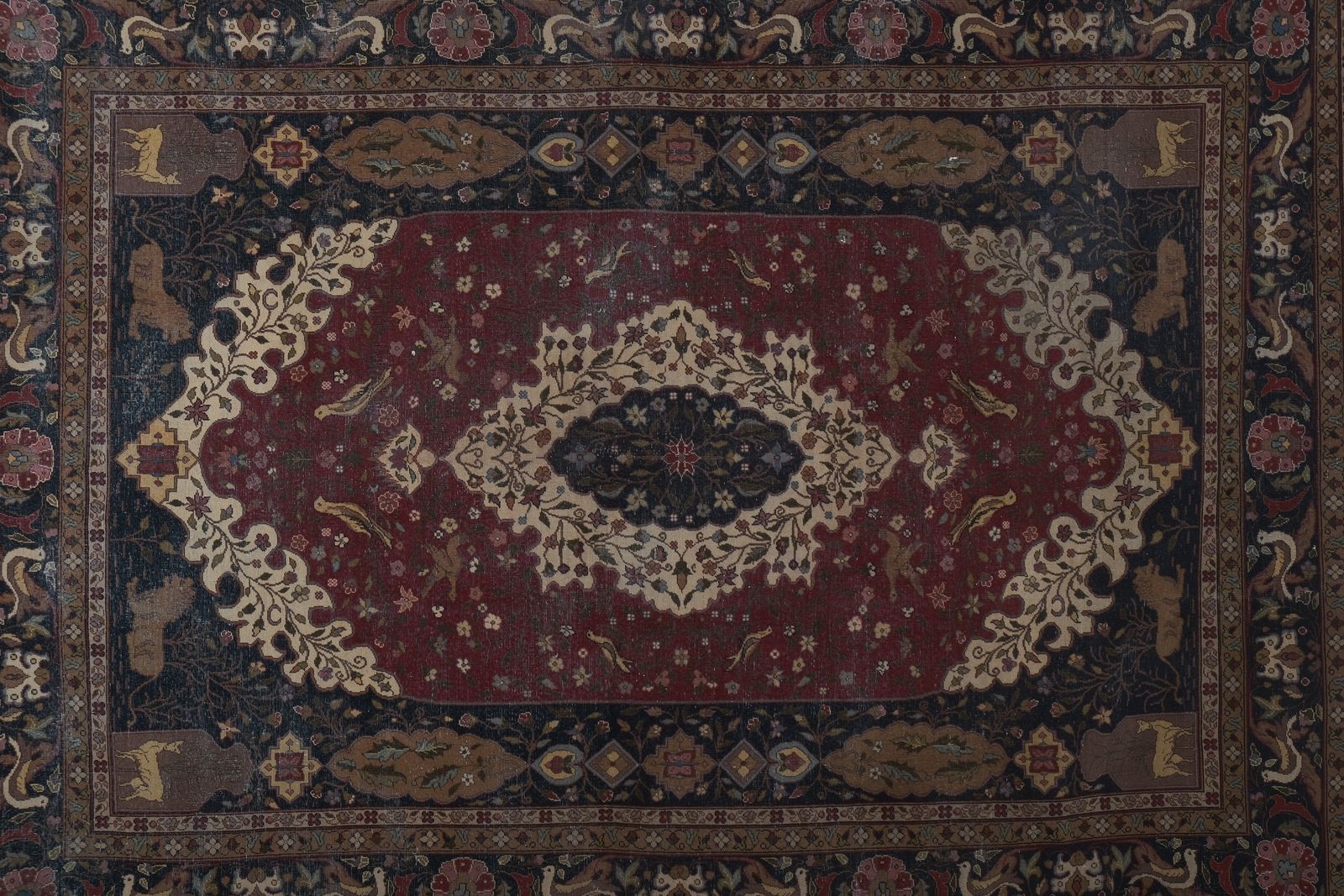 1960s Turkish Animal Pictorial Rug 8'10'' X 12'2'' photo buy